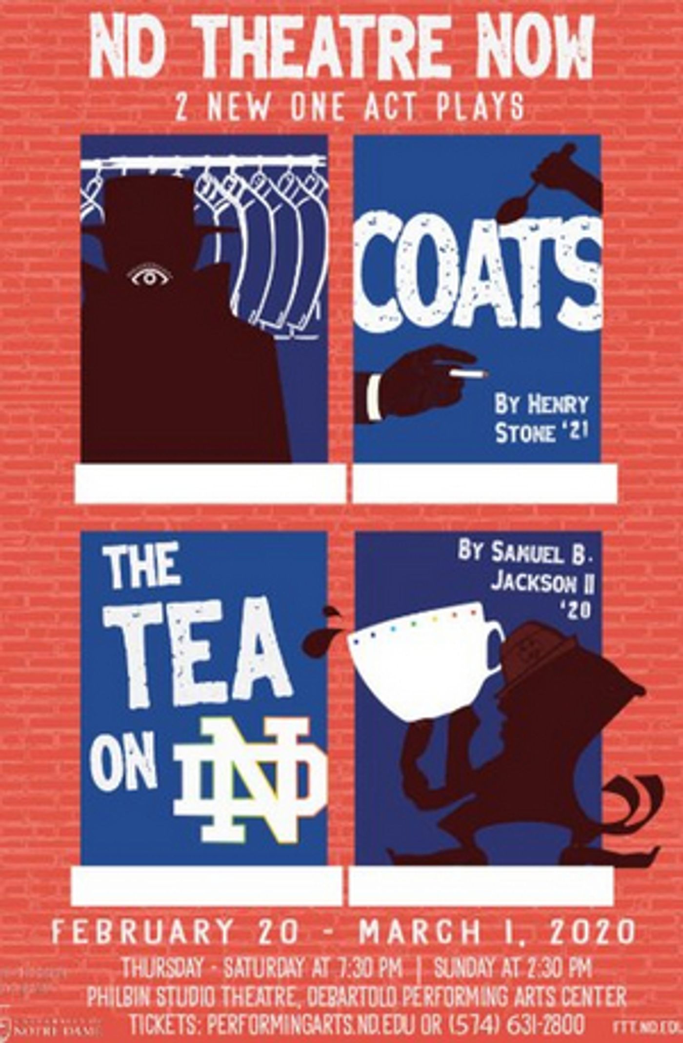 Notre Dame's Department of Film, Television, and Theatre Will Present 2 New One-Act Plays by ND Students  Image