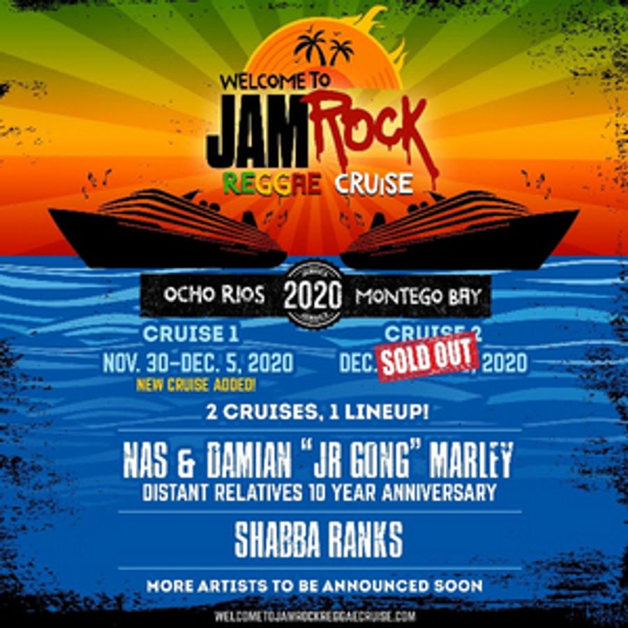 Nas & Damian Marley Reunite for 10th Anniversary on 2020 Jamrock Cruise Image