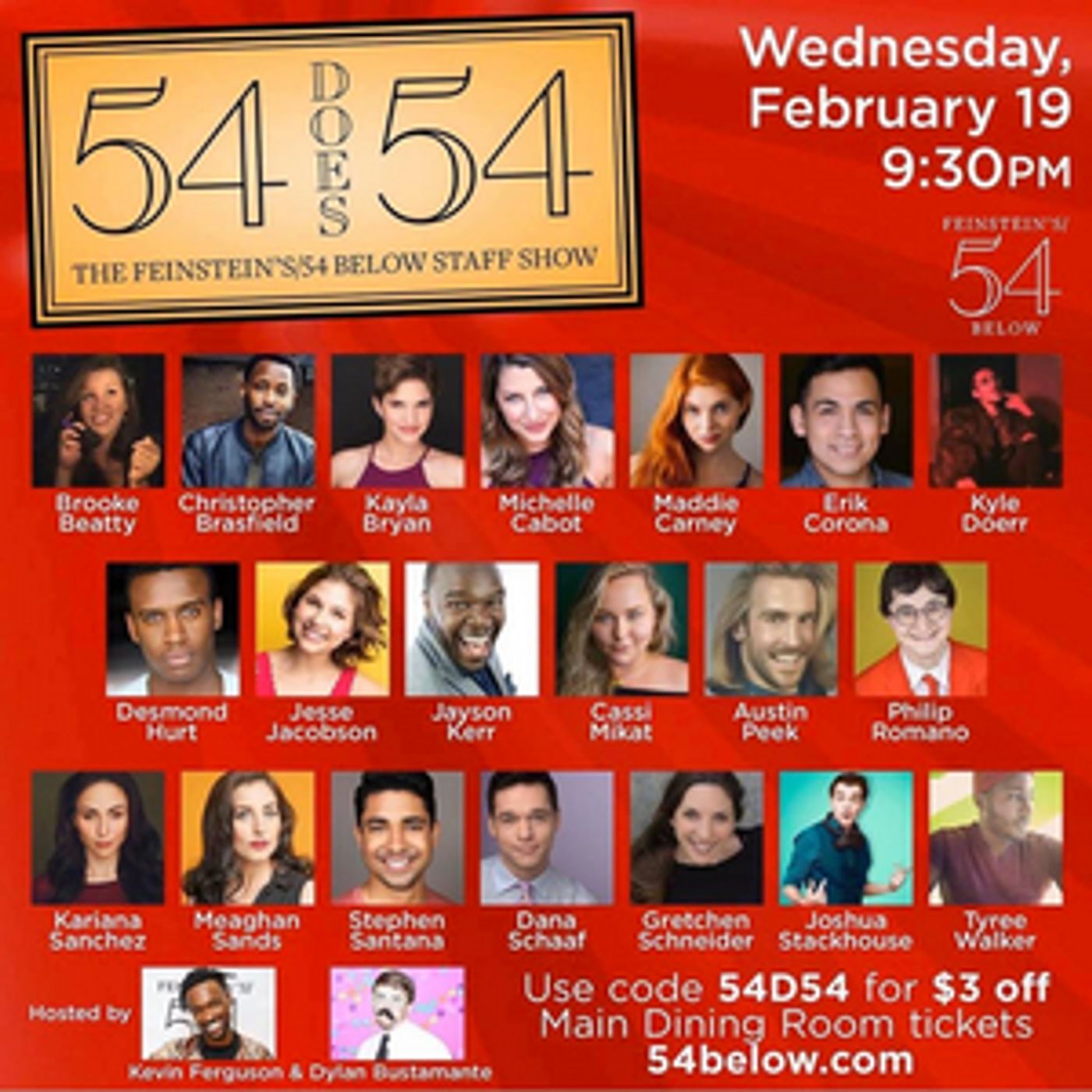 Interview: The 54 Below Staff of 54 DOES 54: THE FEINSTEIN'S/54 BELOW STAFF SHOW at 54 Below  Image