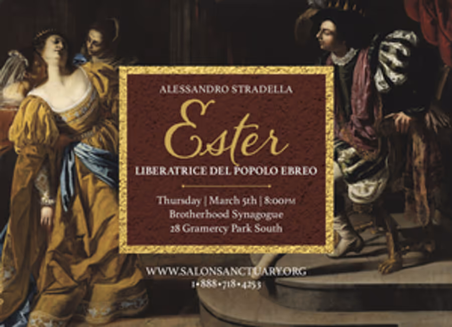 ESTER, LIBERATRICE DEL POPOLO EBREO to be Performed at Brotherhood Synagogue  Image