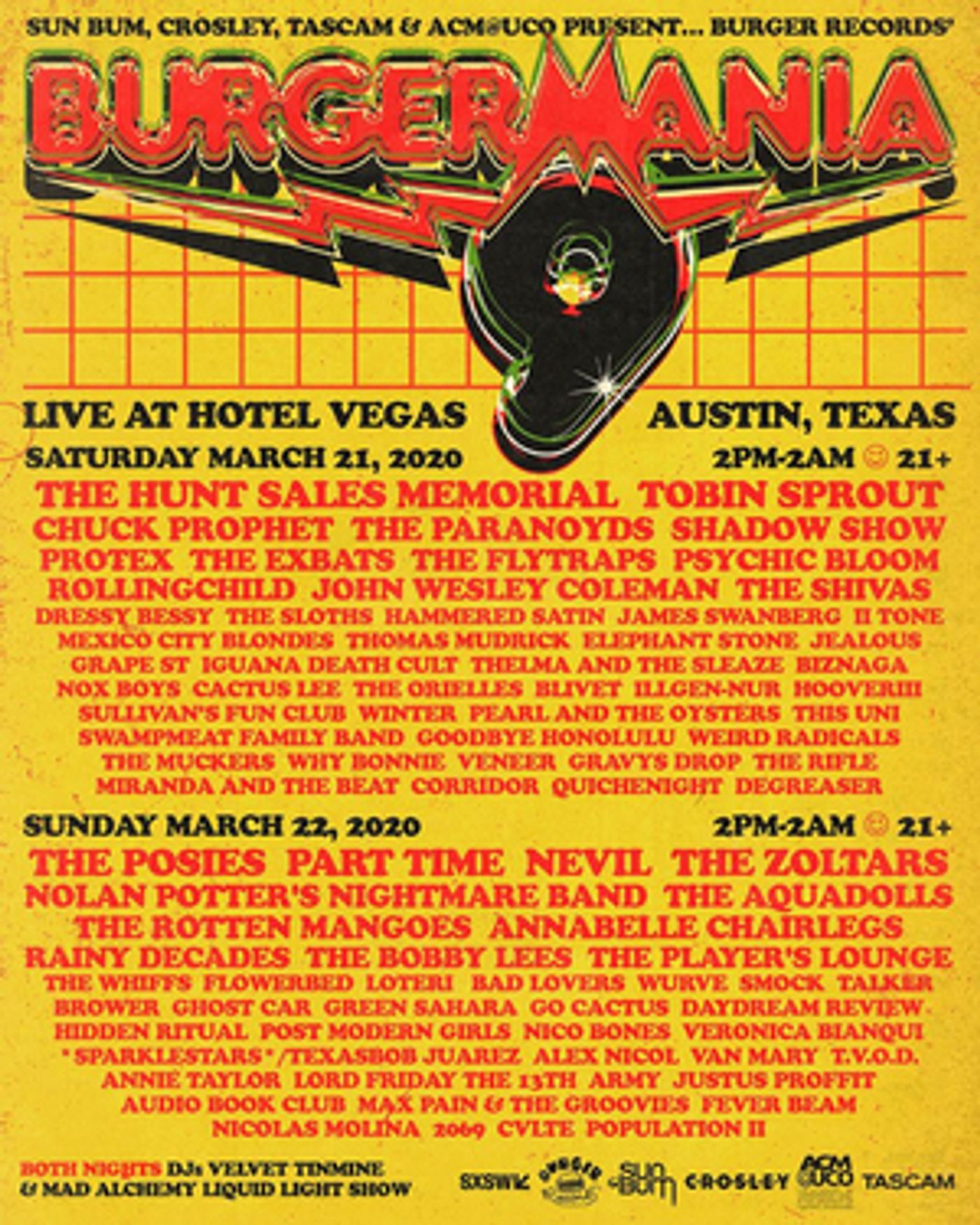 Burger Records Announces Lineup for Burgermania 9 at SXSW Burger Records Announces Lineup for Burgermania 9 at SXSW Image