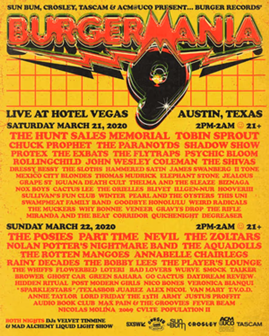 Burger Records Announces Lineup for Burgermania 9 at SXSW  Image