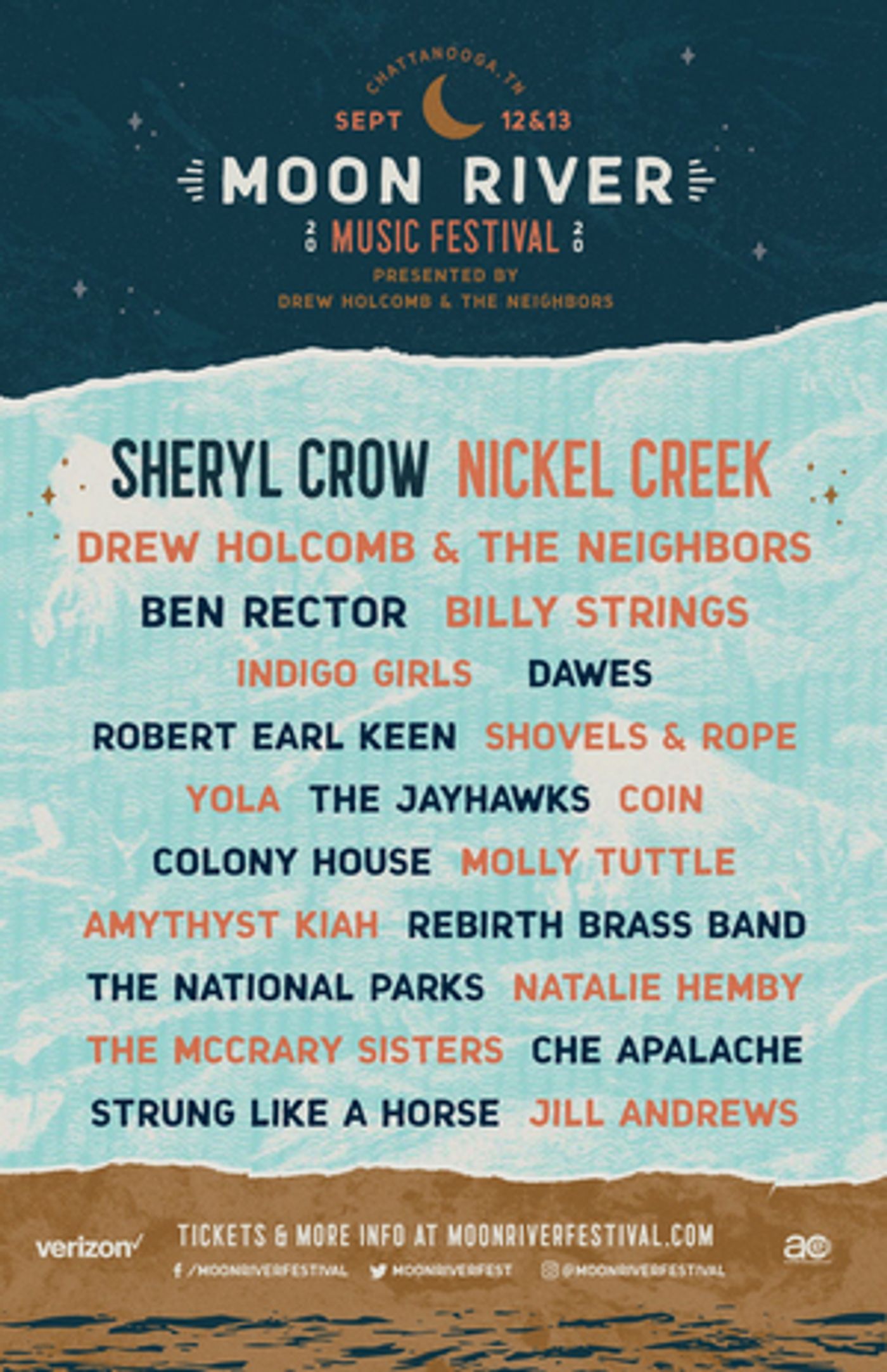 Sheryl Crow & Nickel Creek to Headline Moon River Music Festival Sheryl Crow & Nickel Creek to Headline Moon River Music Festival Image