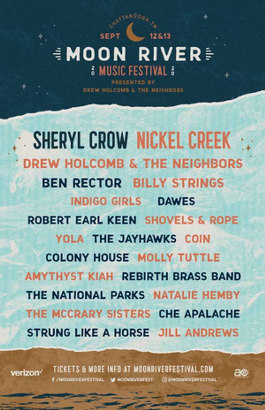 Sheryl Crow & Nickel Creek to Headline Moon River Music Festival Image