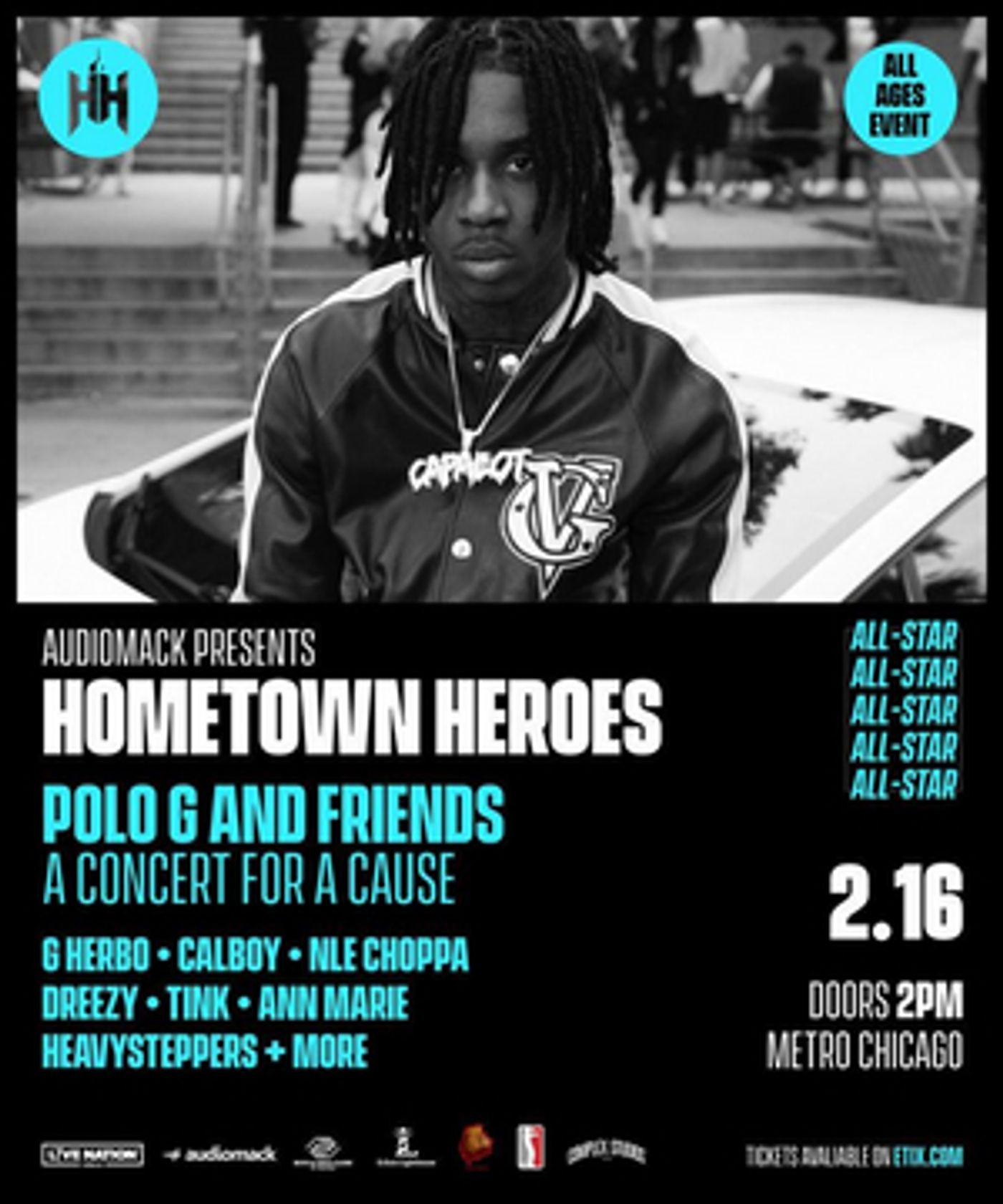 Audiomack Partners With Polo G & Friends to Produce 'Hometown Heroes Allstar' Chicago Charity Show Audiomack Partners With Polo G & Friends to Produce 'Hometown Heroes Allstar' Chicago Charity Show Image