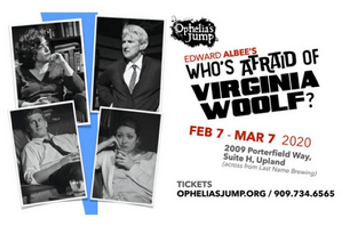 Ophelia's Jump Will Begin Their 2020 Season With WHO'S AFRAID OF VIRGINIA WOOLF?  Image