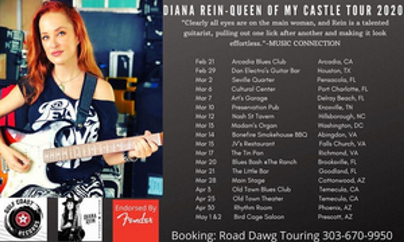 Guitarist Diana Rein 2020 'Queen Of My Castle' Tour Comes to Arcadia Blues Club  Image