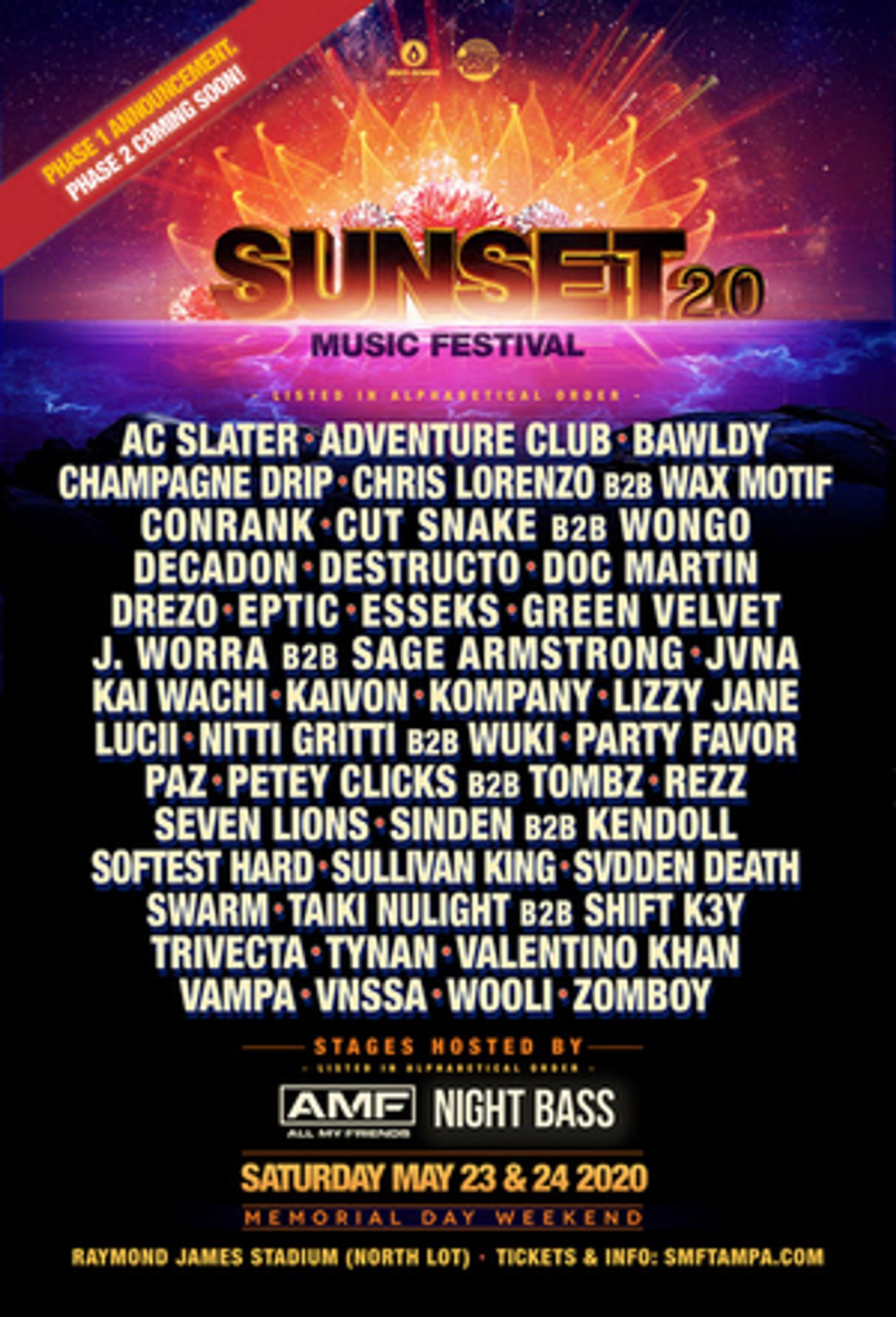 Disco Donnie Presents & Sunset Events Announce Phase 1 Talent Lineup for Sunset 2.0  Image