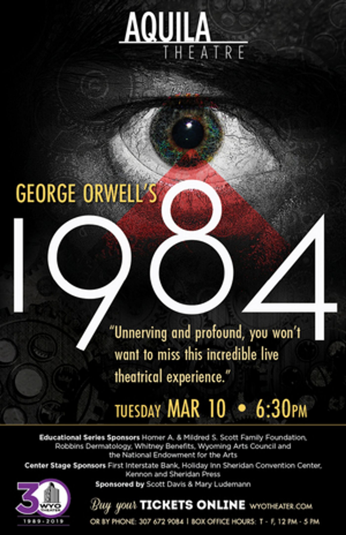 Aquila Theatre Will Bring 1984 to the WYO Aquila Theatre Will Bring 1984 to the WYO Image