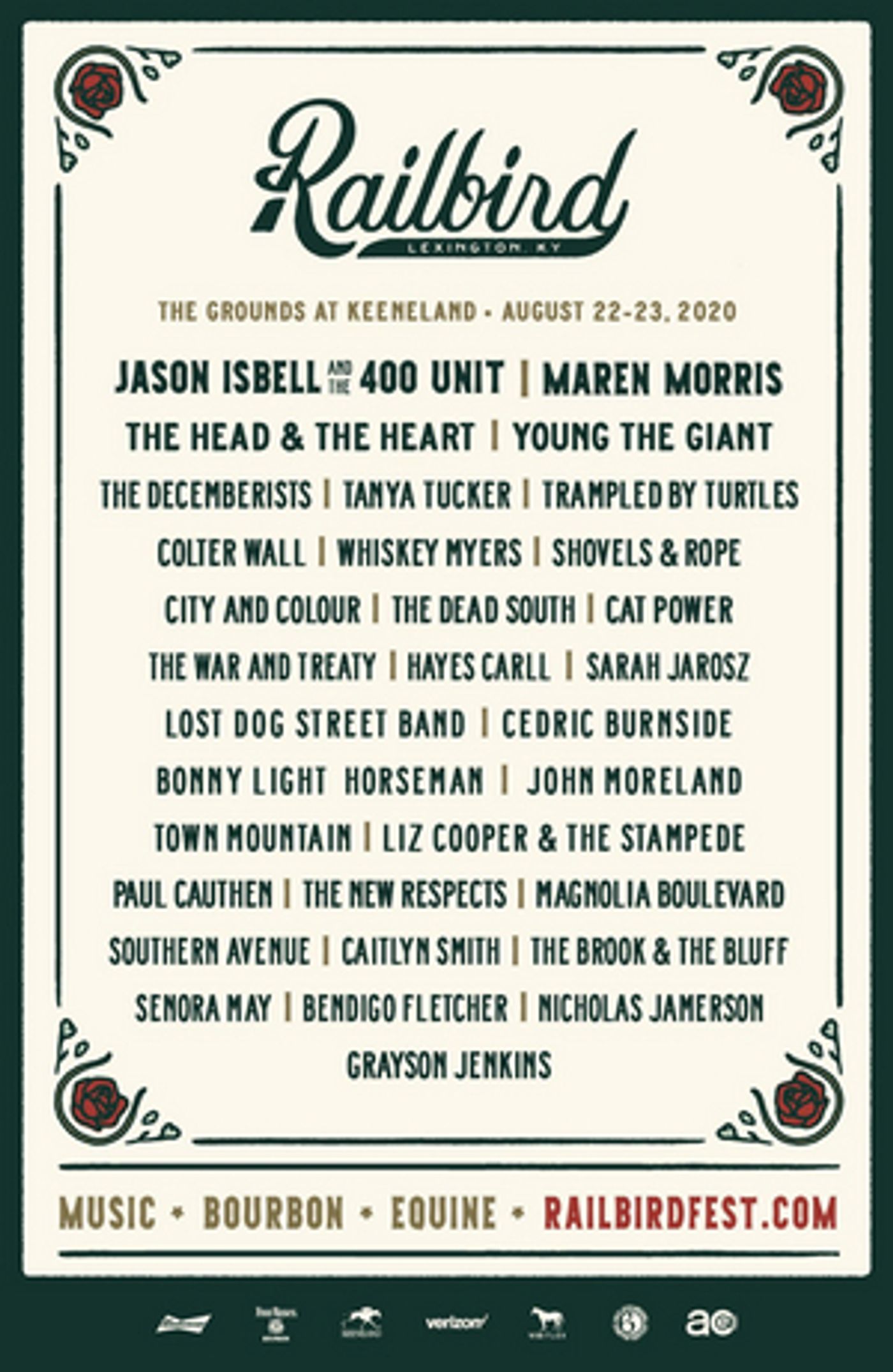 Jason Isbell & The 400 Unit and Maren Morris to Headline 2020 Railbird Festival Jason Isbell & The 400 Unit and Maren Morris to Headline 2020 Railbird Festival Image
