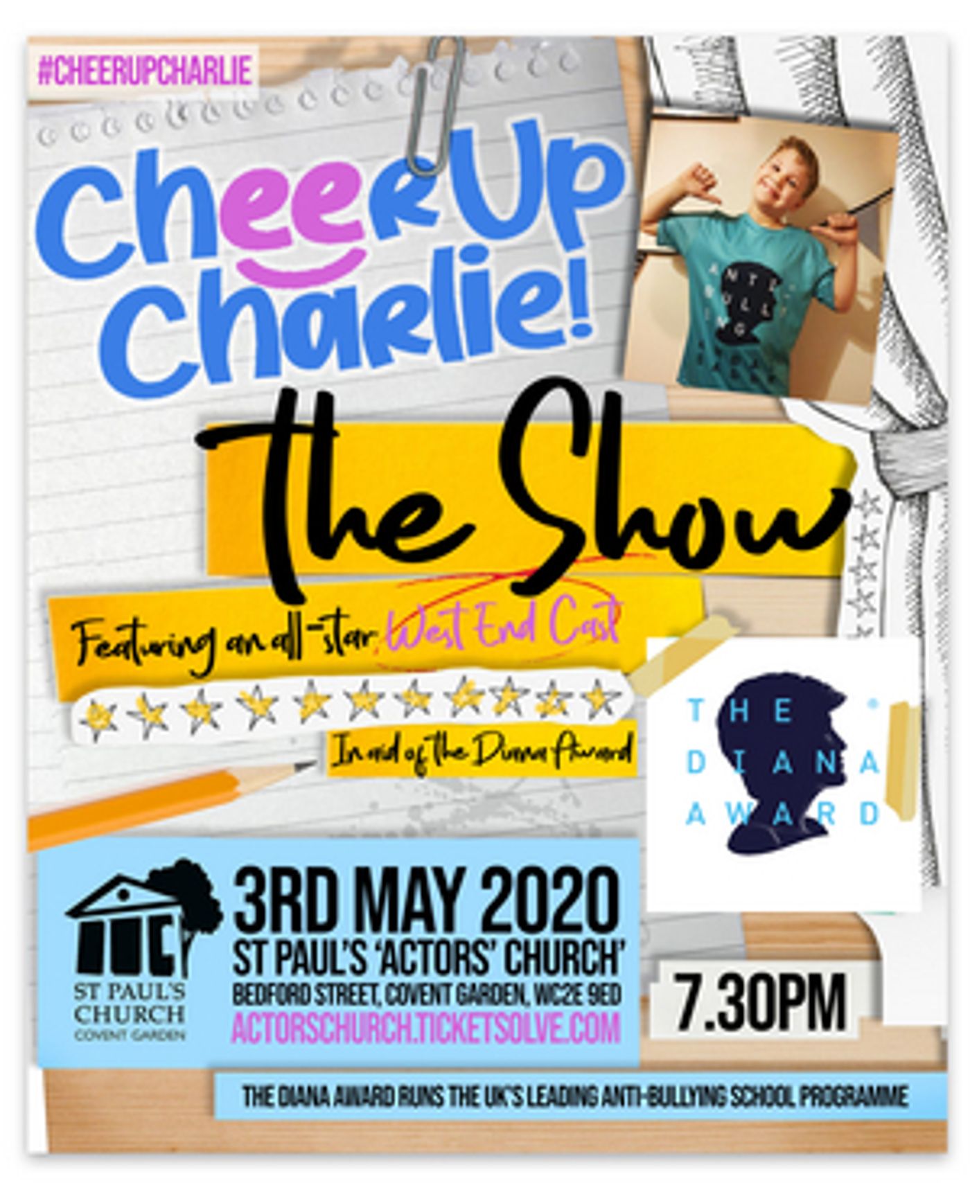 Sophie Isaacs, Daniel Boys and More Join #CHEERUPCHARLIE - The Show to Champion Anti-Bullying  Image