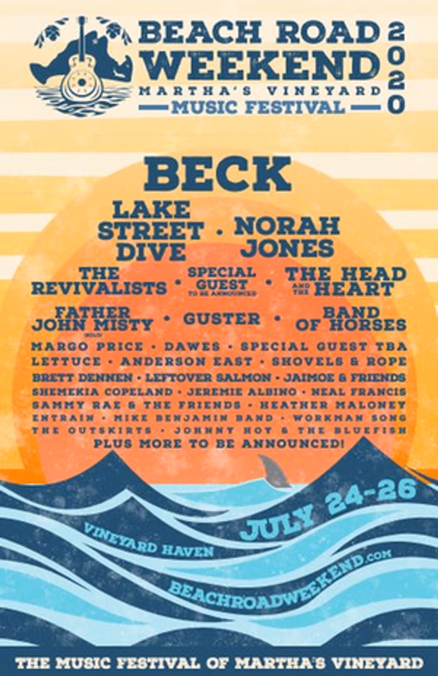Beck, Norah Jones and Lake Street Dive to Headline Beach Road Weekend Music Festival  Image