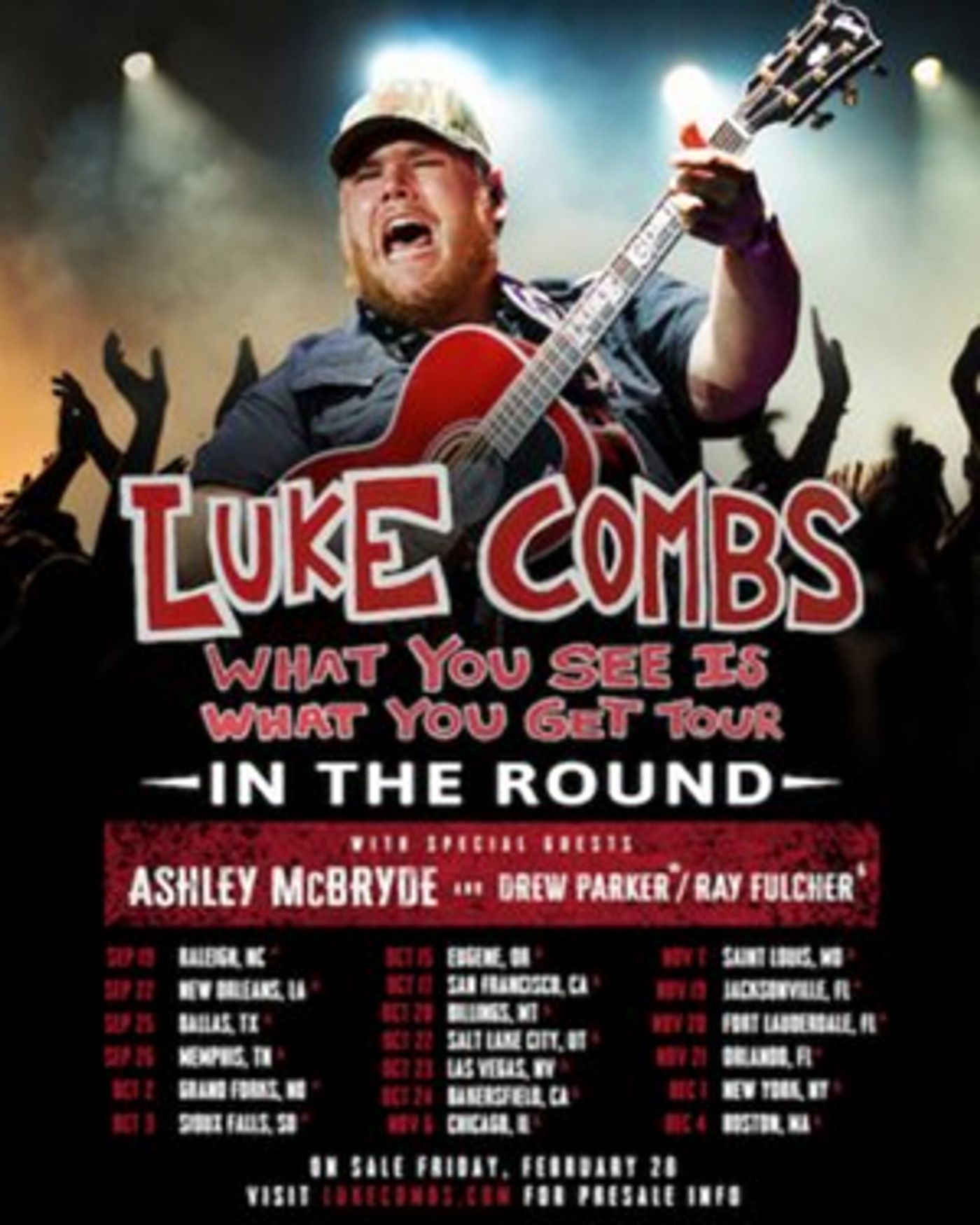 Luke Combs Extends 'What You See Is What You Get Tour'  Image