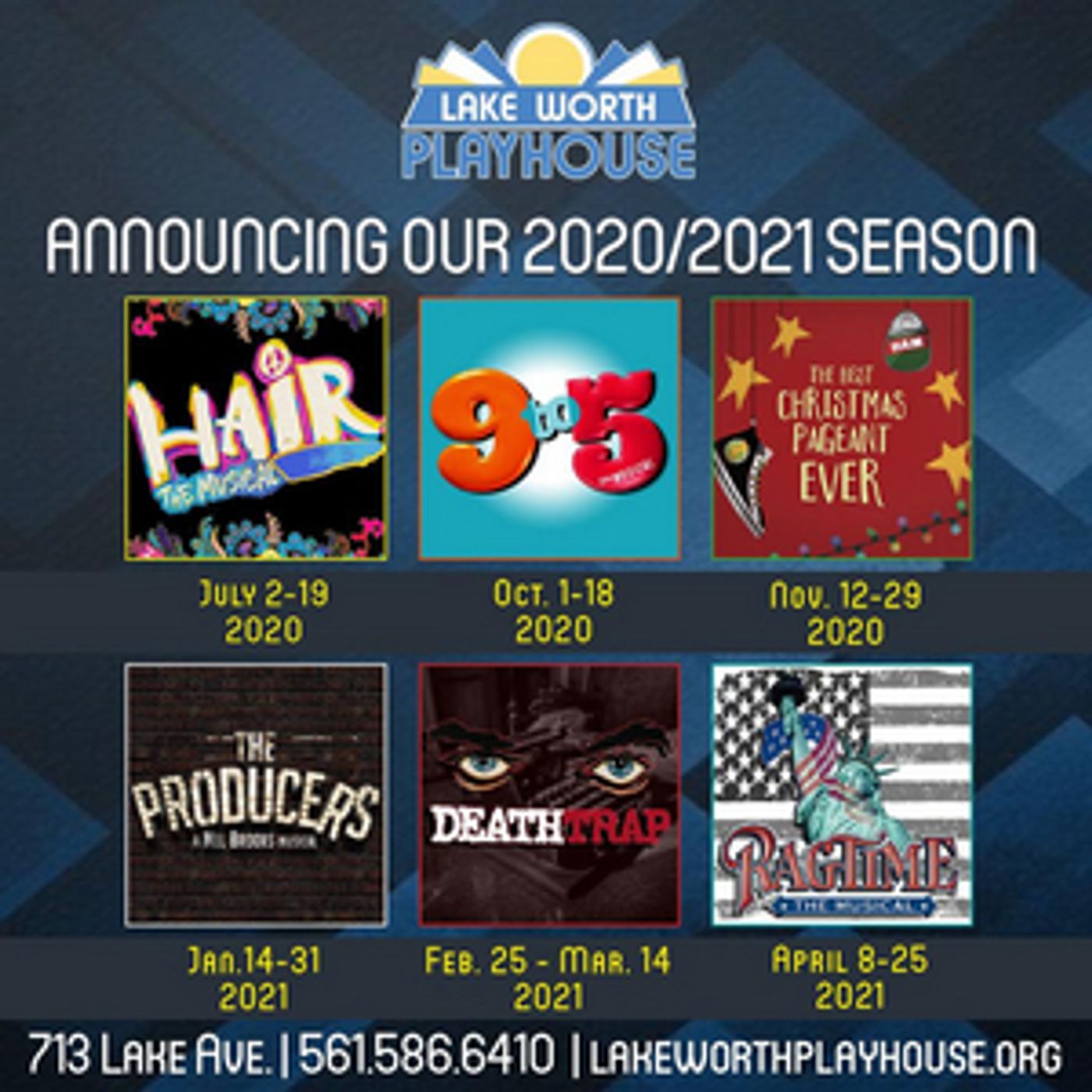 Lake Worth Playhouse Has Announced Their 2020/21 Season Lake Worth Playhouse Has Announced Their 2020/21 Season Image