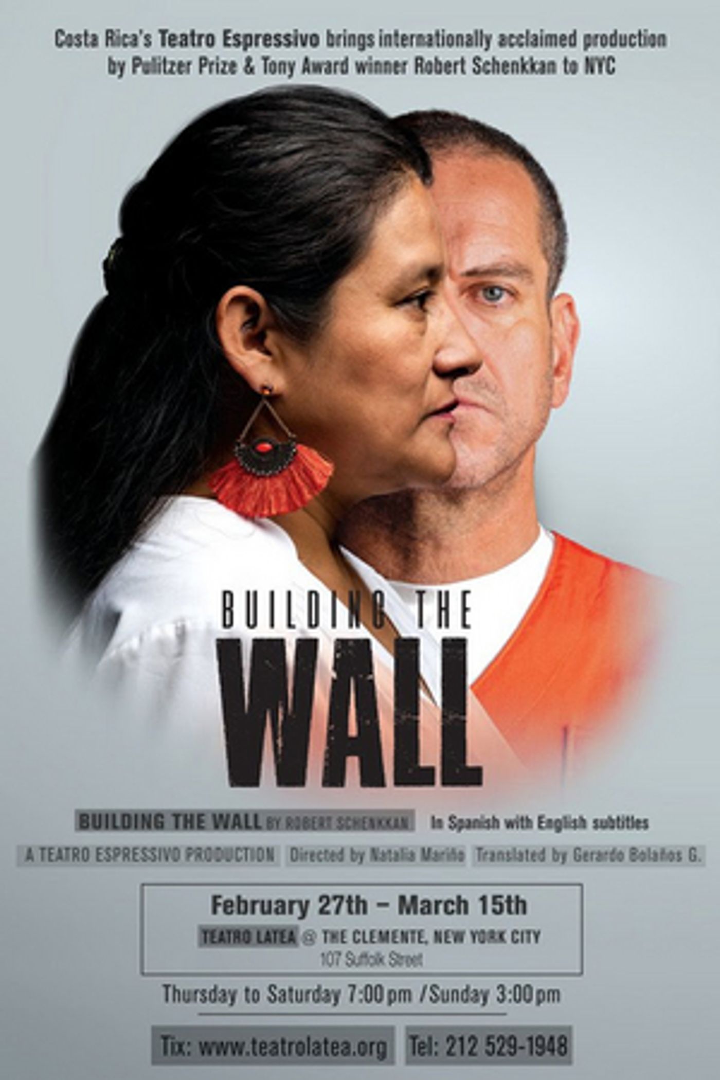 BUILDING THE WALL by Pulitzer Prize/Tony Award winner
Robert Schenkkan begins Feb. 27 at Spin Cylce BUILDING THE WALL by Pulitzer Prize/Tony Award winner
Robert Schenkkan begins Feb. 27 at Spin Cylce Image