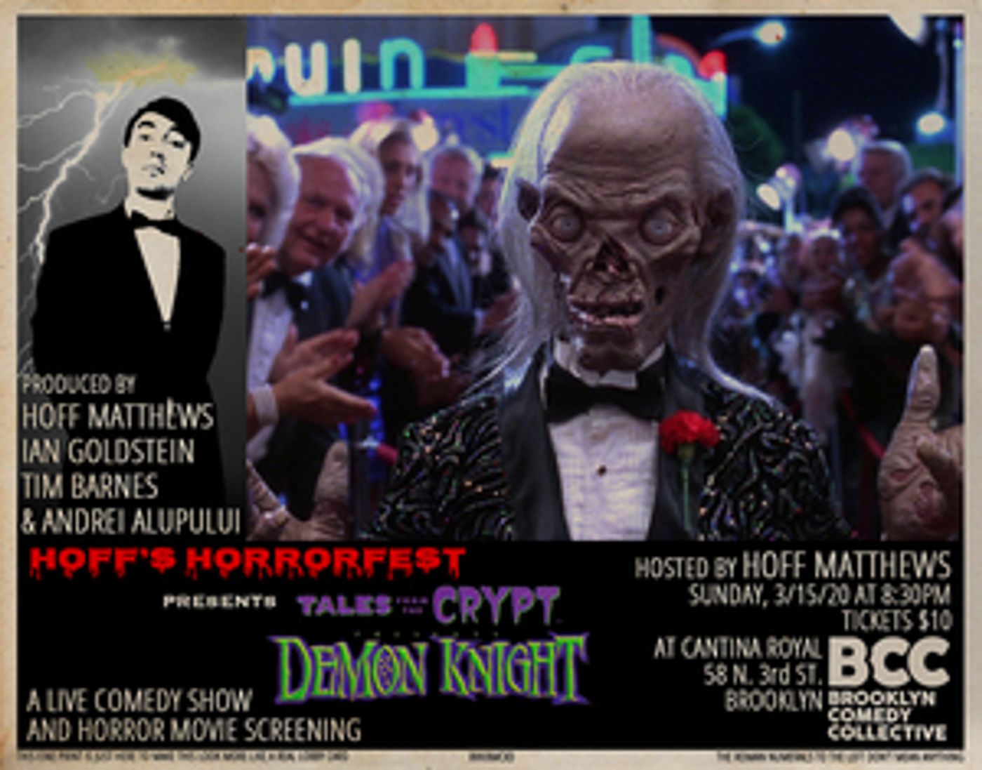 HOFF'S HORRORFEST is Returning to the Brooklyn Comedy Collective in March  Image