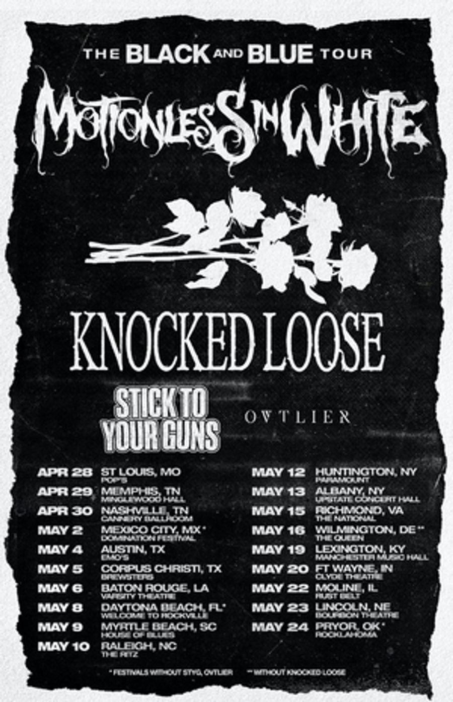 Motionless In White Announce 'The Black And Blue' Headline Tour Featuring Knocked Loose Image
