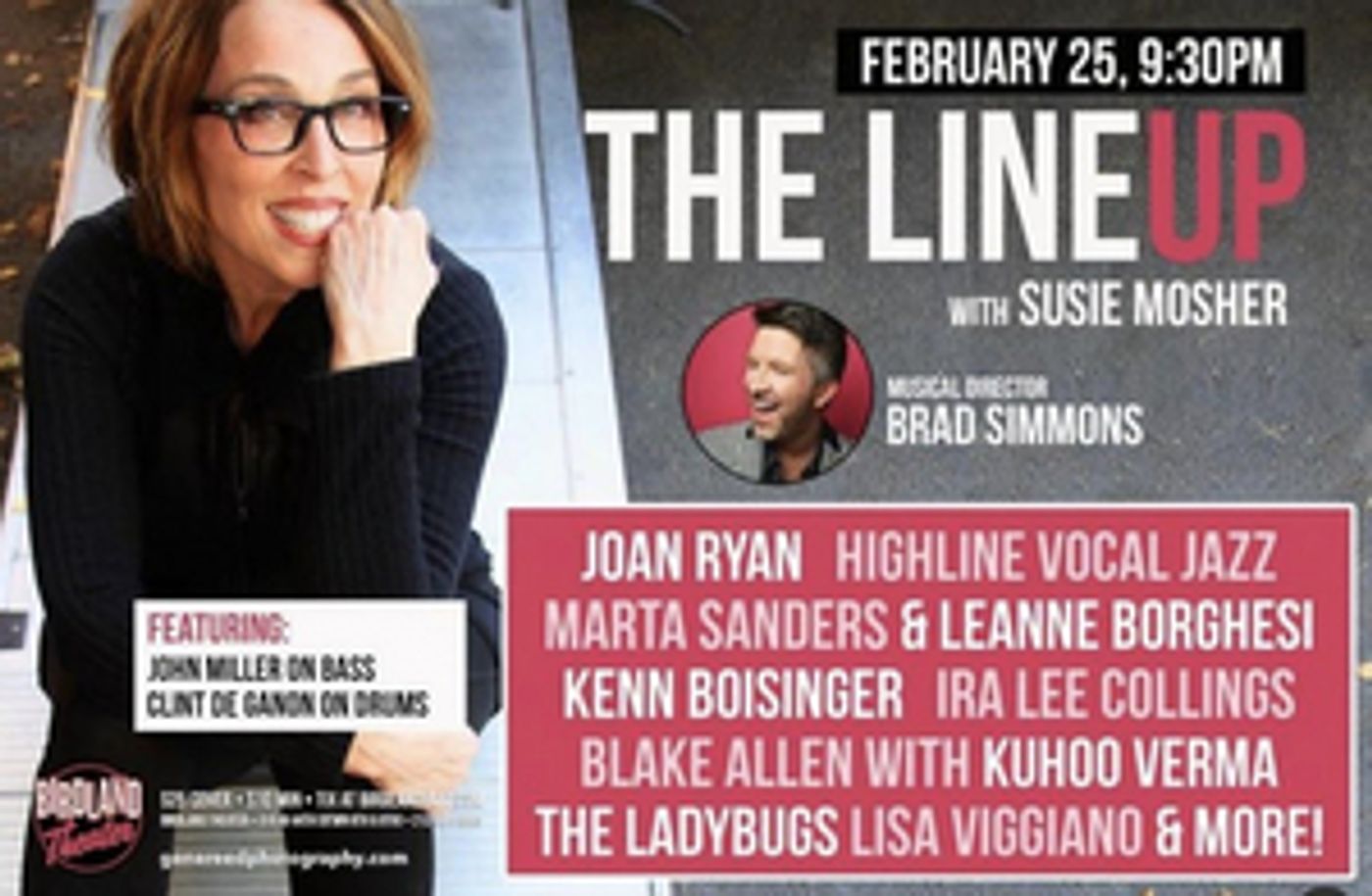 The Line Up with Susie Mosher Plays the Birdland Theatre  Image