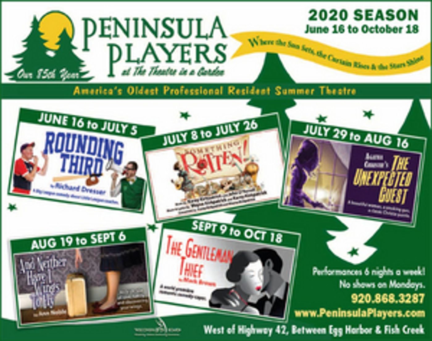 Peninsula Players Theatre Has Announced Ticket Sales for its 85th Season Peninsula Players Theatre Has Announced Ticket Sales for its 85th Season Image