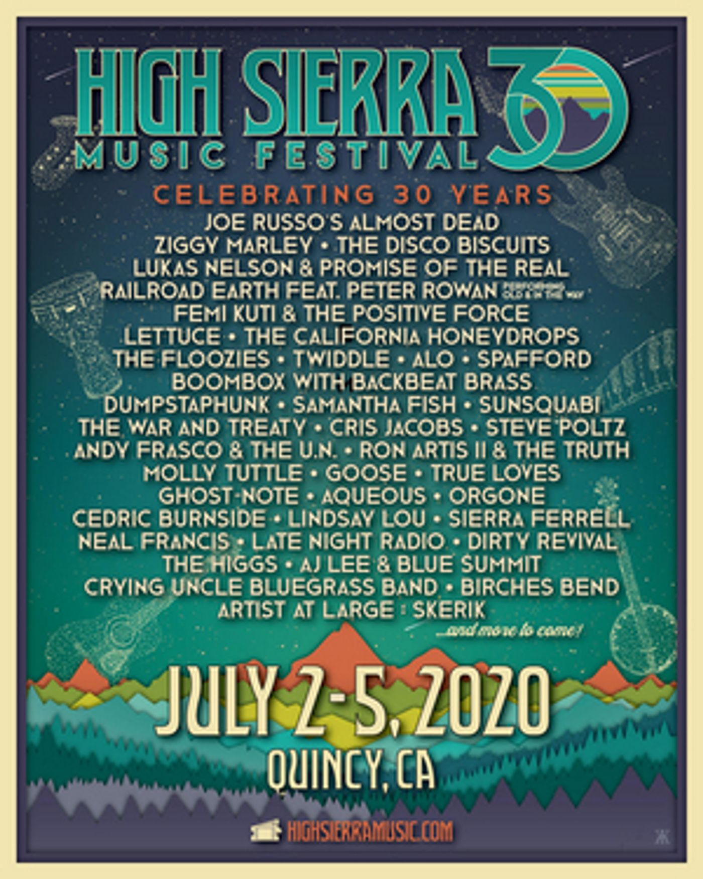 High Sierra Music Festival Announces Ziggy Marley, The Disco Biscuits, Lukas Nelson, and More  Image