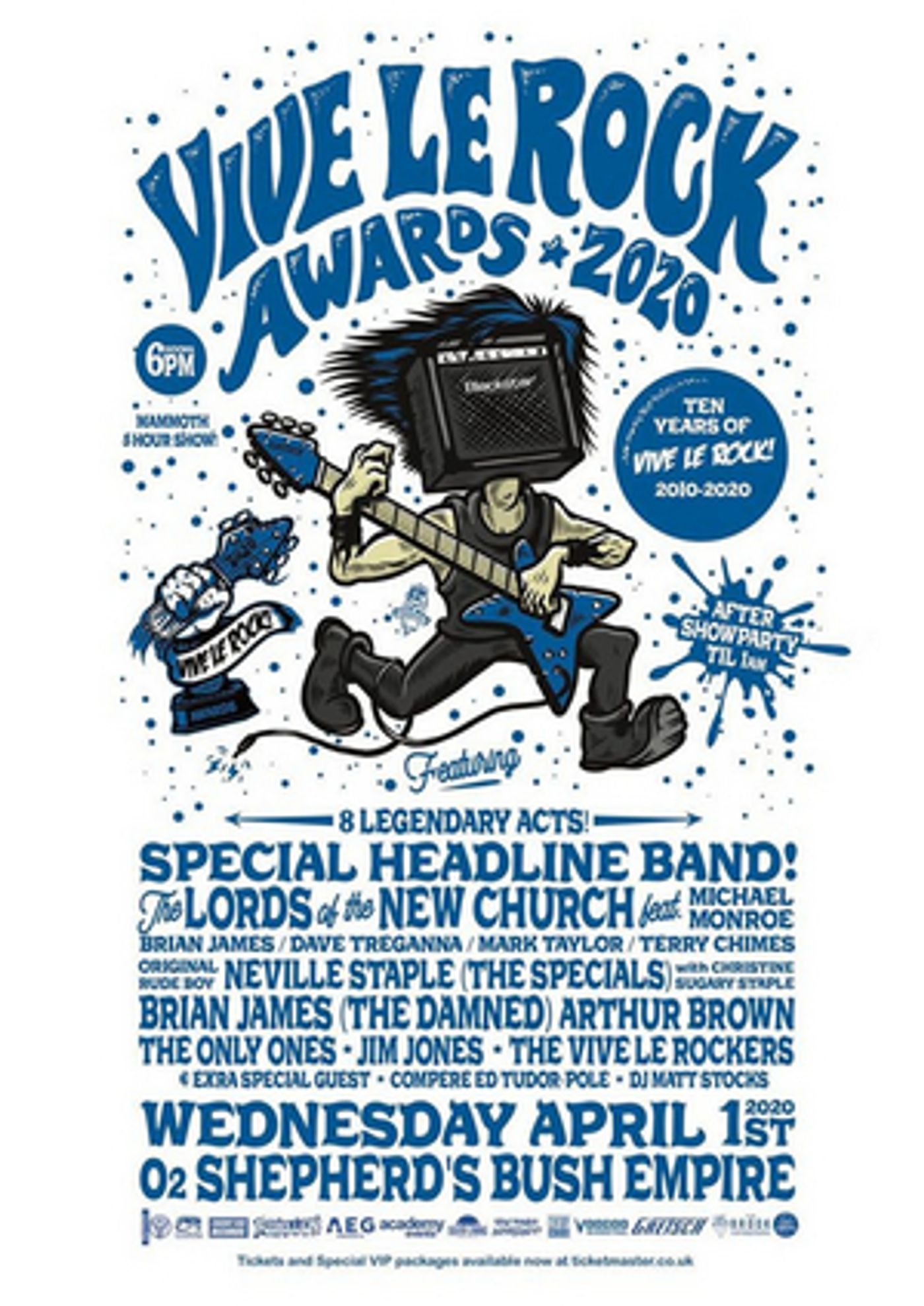 Vive Le Rock Awards 2020 to Take Place at 02 Shepherd's Bush Empire  Image