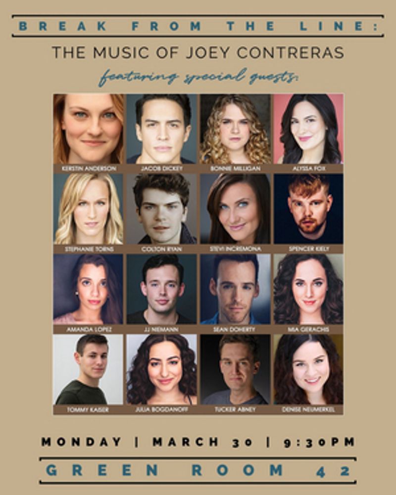 Bonnie Milligan, Alyssa Fox, Colton Ryan and More Join BREAK FROM THE LINE Concert at The Green Room 42 Image