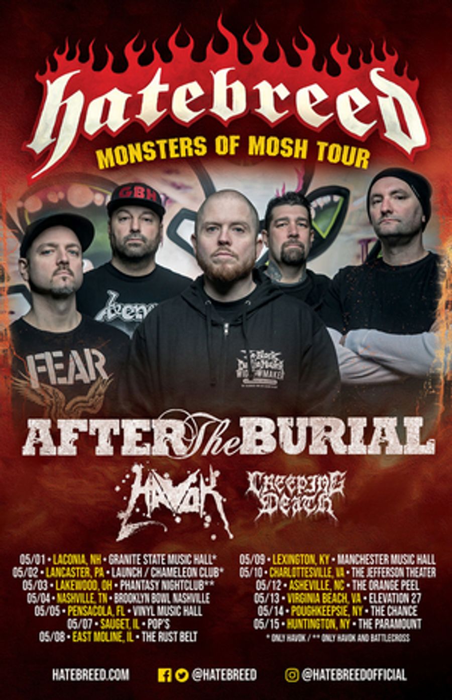 Hatebreed Announce 2020 U.S. Headline Tour Dates Image
