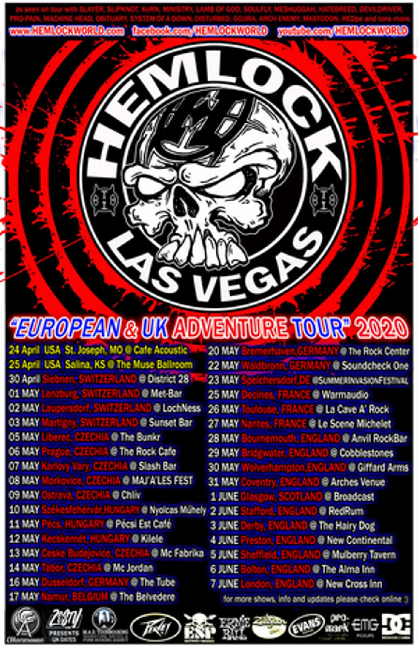 Hemlock Announce the 'European & UK Adventure Tour' 2020  Image