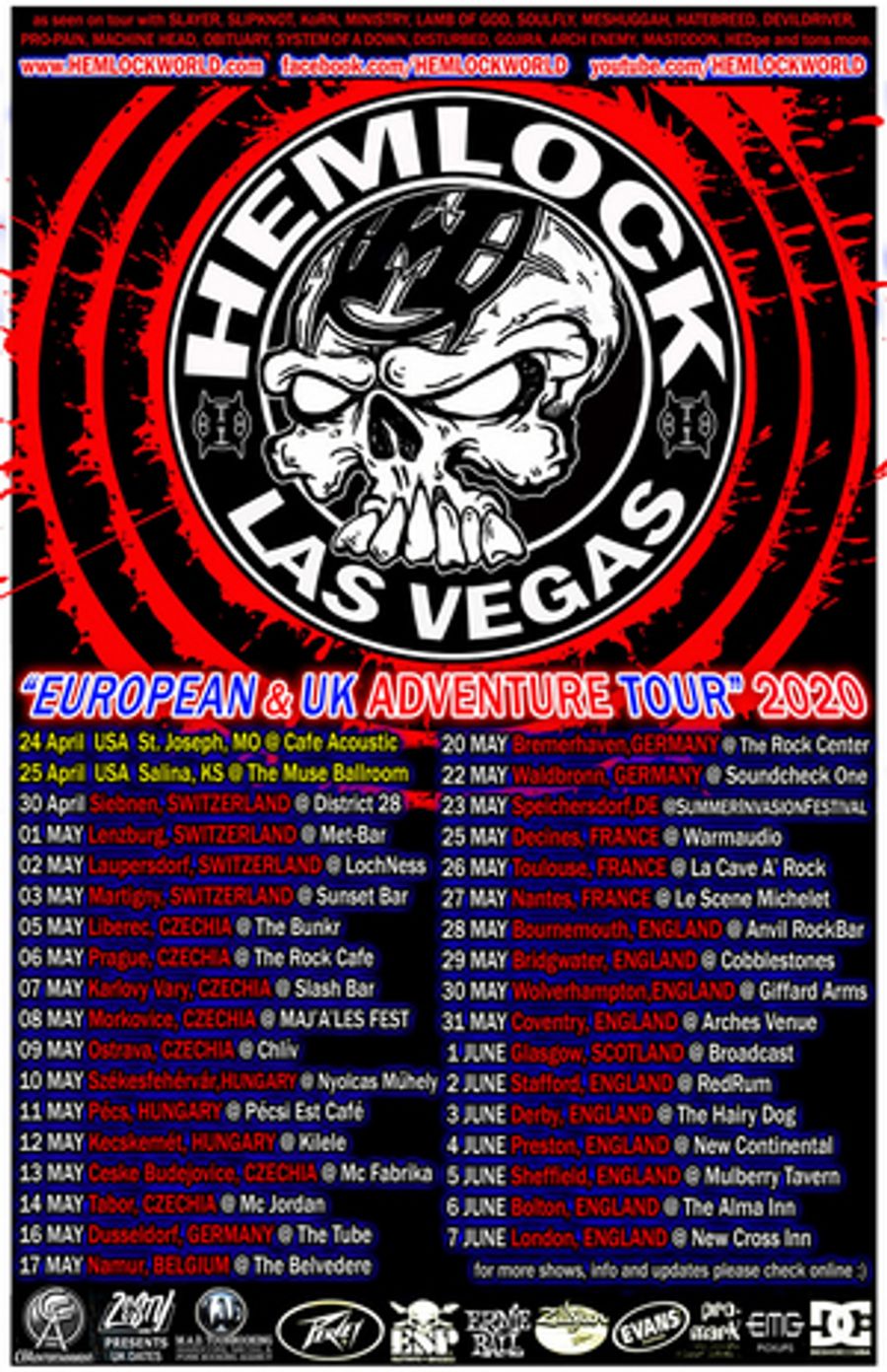 Hemlock Announce the 'European & UK Adventure Tour' 2020 Image