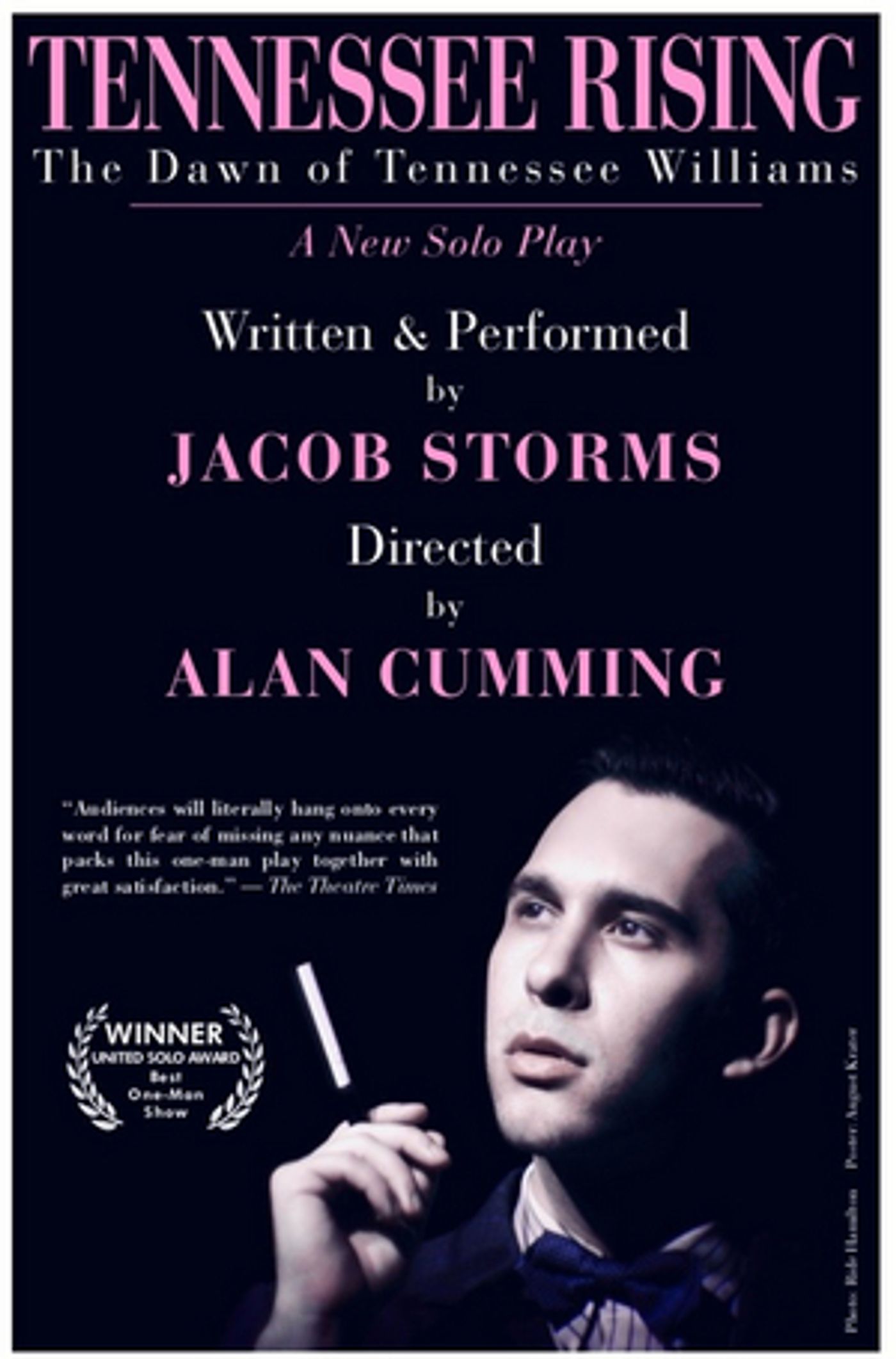 Jacob Storms' TENNESSEE RISING, Directed by Alan Cumming, to Play Tennessee Williams & New Orleans Literary Festival Jacob Storms' TENNESSEE RISING, Directed by Alan Cumming, to Play Tennessee Williams & New Orleans Literary Festival Image
