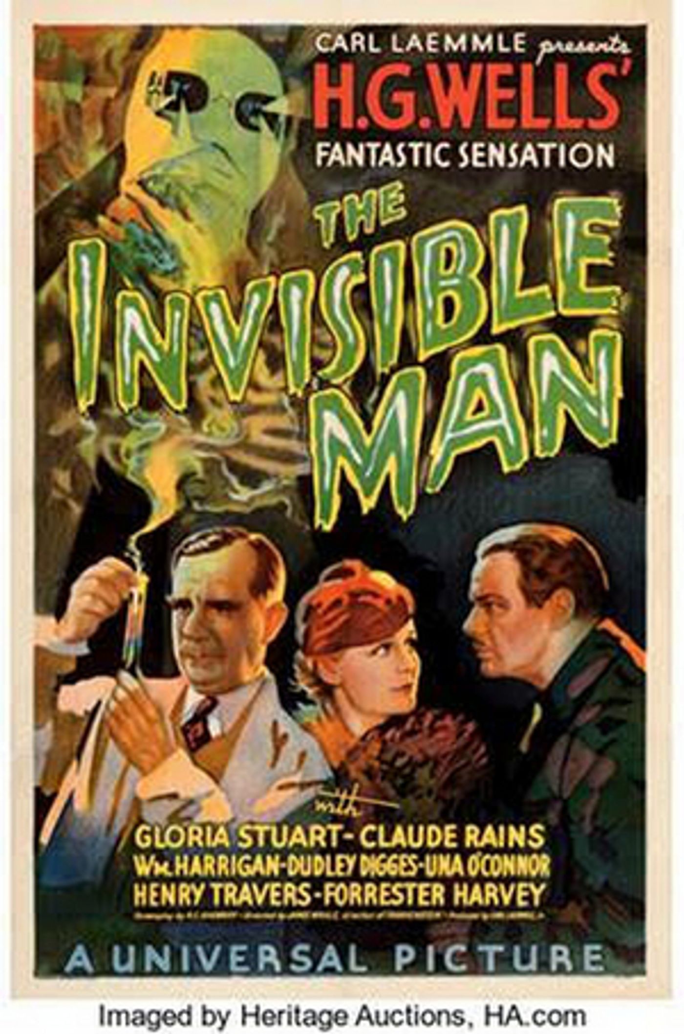 Rare INVISIBLE MAN Poster to Disappear in Heritage Auctions Movie Posters Auction Rare INVISIBLE MAN Poster to Disappear in Heritage Auctions Movie Posters Auction Image