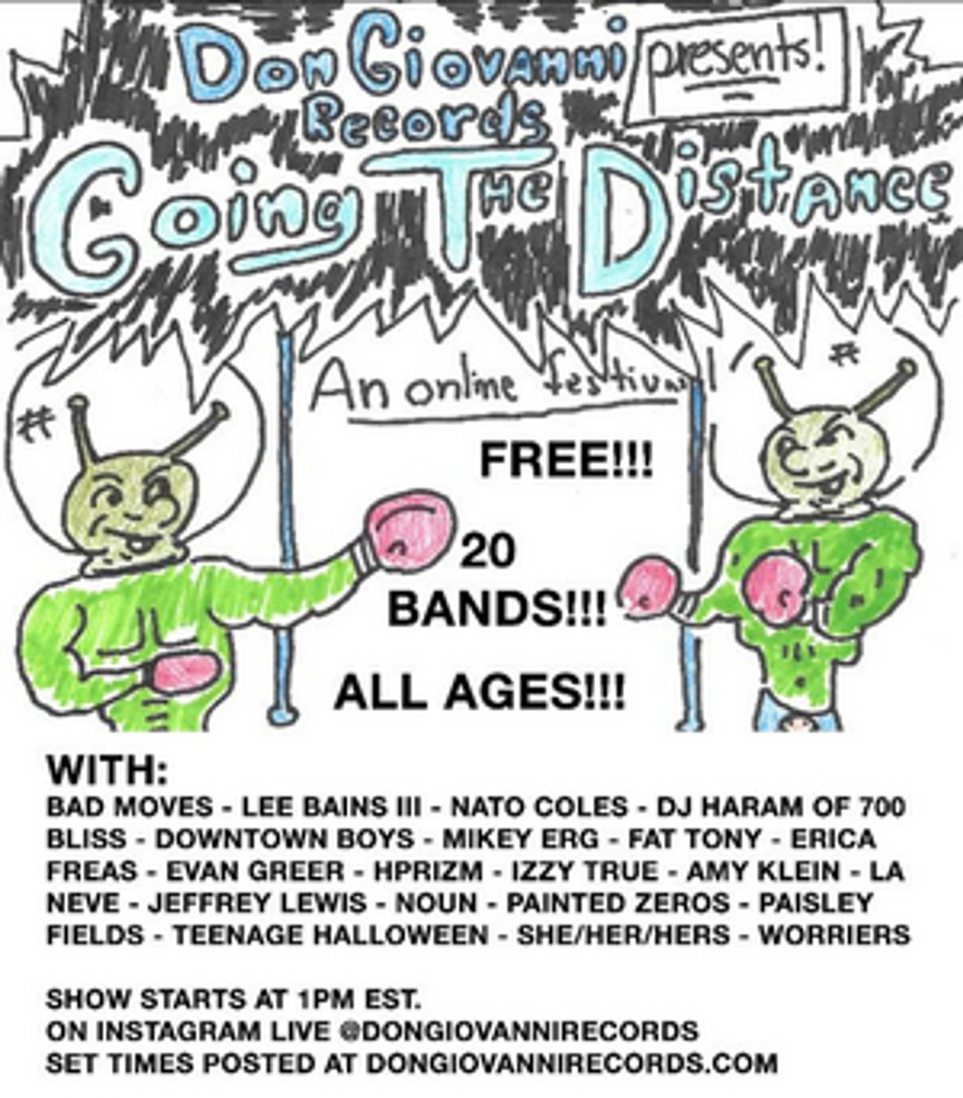 Don Giovanni Records Announces 'Going The Distance' Online Festival Don Giovanni Records Announces 'Going The Distance' Online Festival Image