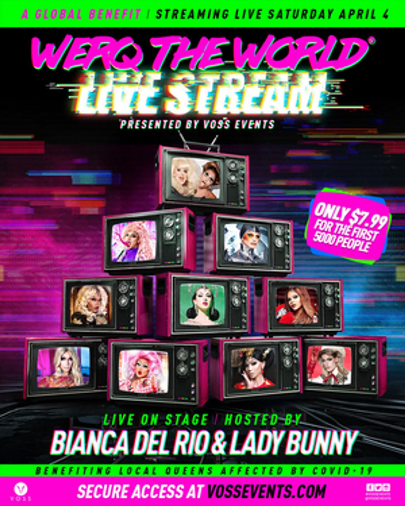 Bianca Del Rio and Lady Bunny To Host WERQ THE WORLD Live Stream in Support Of Local Queens Affected By COVID-19 Bianca Del Rio and Lady Bunny To Host WERQ THE WORLD Live Stream in Support Of Local Queens Affected By COVID-19 Image