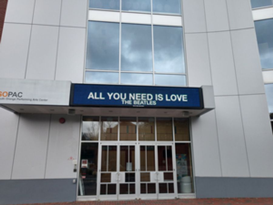 SOPAC Lights Up Marquee With Beatles Message of Love Image