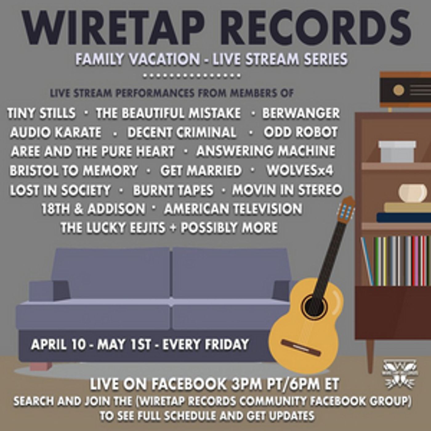 Wiretap Records Announces Month-Long Live Stream Series Wiretap Records Announces Month-Long Live Stream Series Image