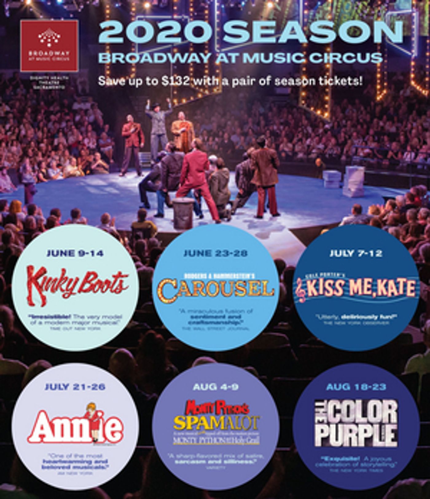 Broadway At Music Circus 2020 Season Postponed To Summer Of 2021  Image