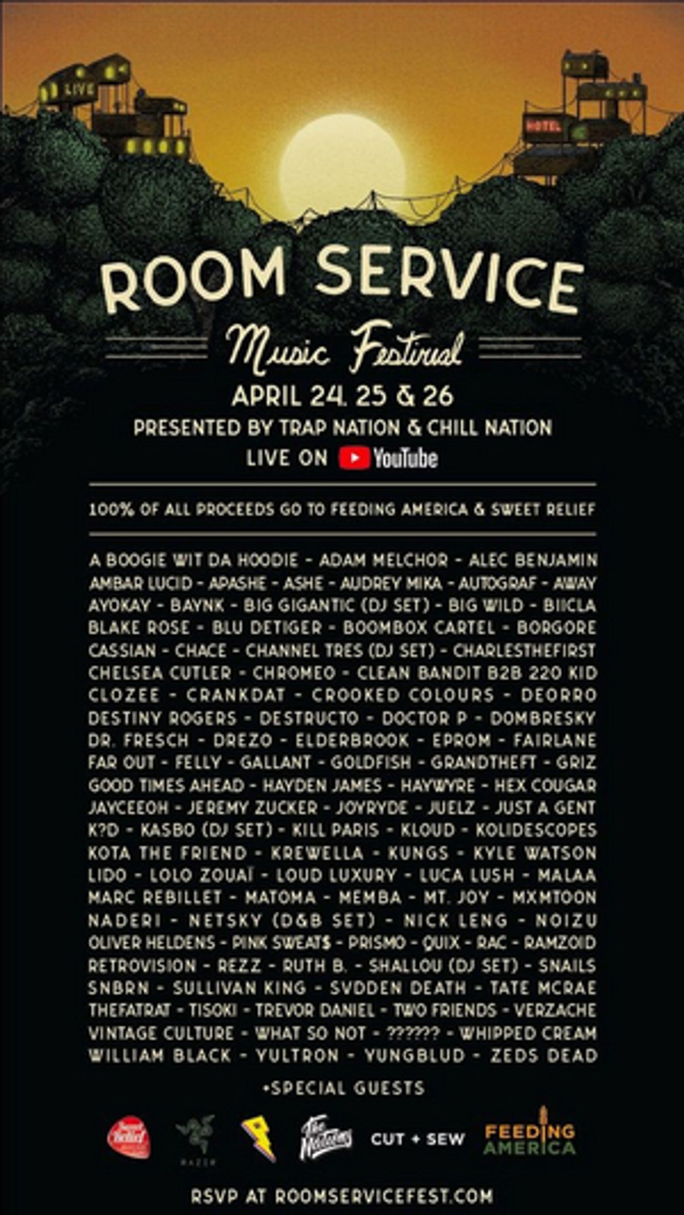 Yungblud, Channel Tres, & More Announced for Room Service Music Festival Yungblud, Channel Tres, & More Announced for Room Service Music Festival Image