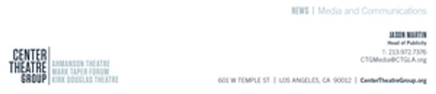 Center Theatre Group Announces L.A THEATRE SPEAKS Series Center Theatre Group Announces L.A THEATRE SPEAKS Series Image