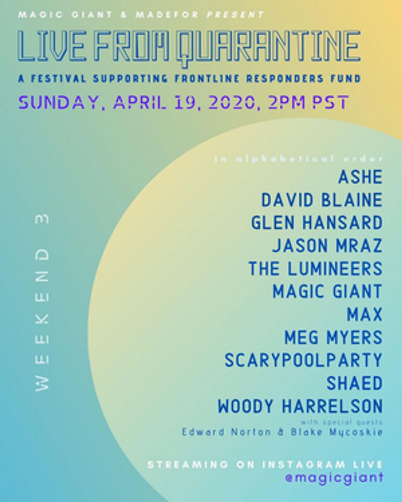 Magic Giant Announces 3rd Installment of the Live From Quarantine Series Magic Giant Announces 3rd Installment of the Live From Quarantine Series Image