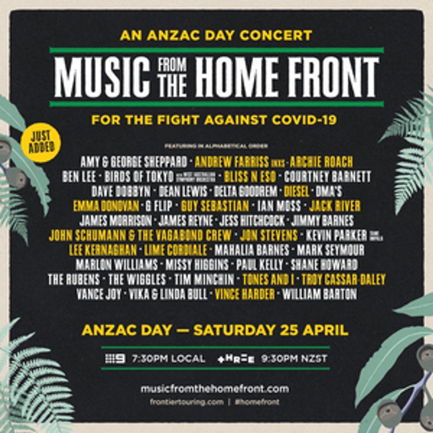 Tim Minchin and More Join Lineup for Anzac Day Special Televised Concert Event This Saturday  Image