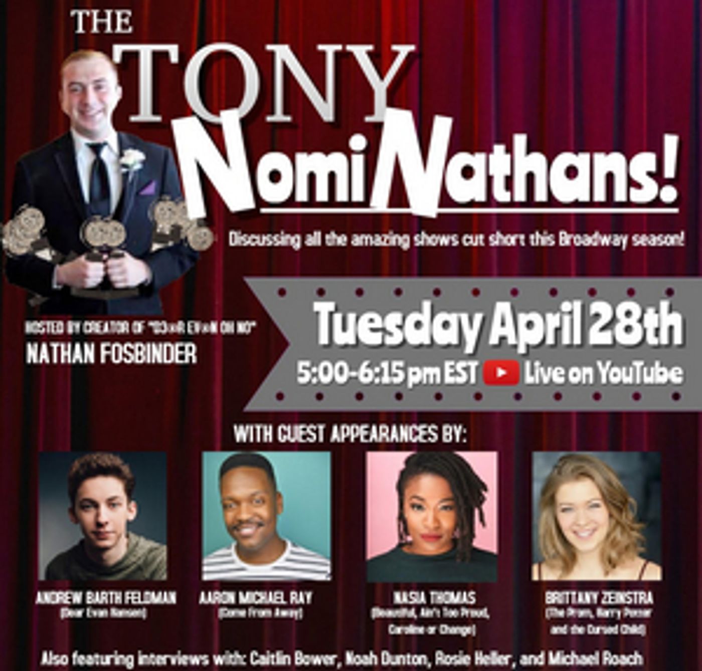 Andrew Barth Feldman and More to Appear on Nathan Fosbinder's Live Stream Event Andrew Barth Feldman and More to Appear on Nathan Fosbinder's Live Stream Event Image