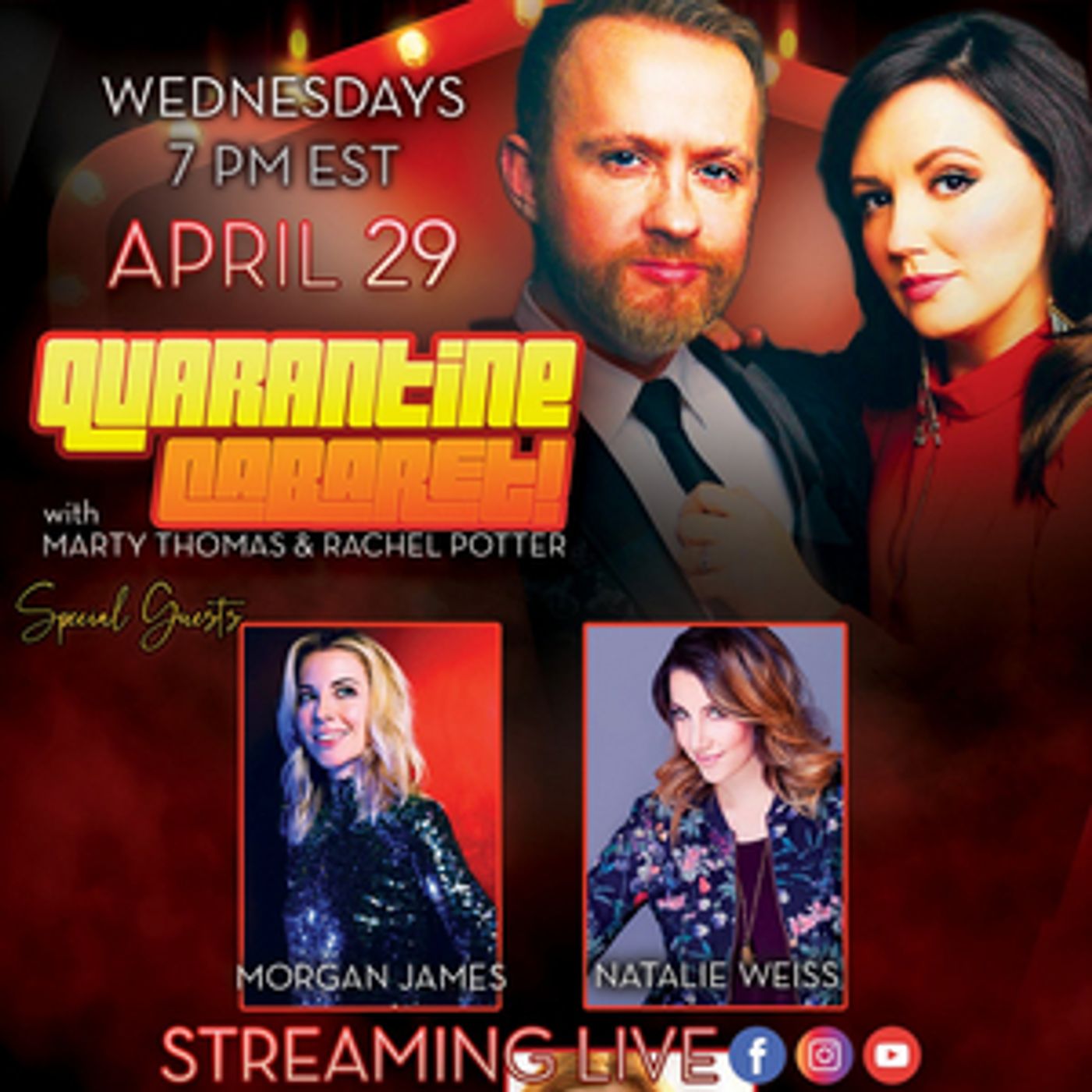 Natalie Weiss and Morgan James to Appear on Rachel Potter and Marty Thomas' QUARANTINE CABARET Natalie Weiss and Morgan James to Appear on Rachel Potter and Marty Thomas' QUARANTINE CABARET Image