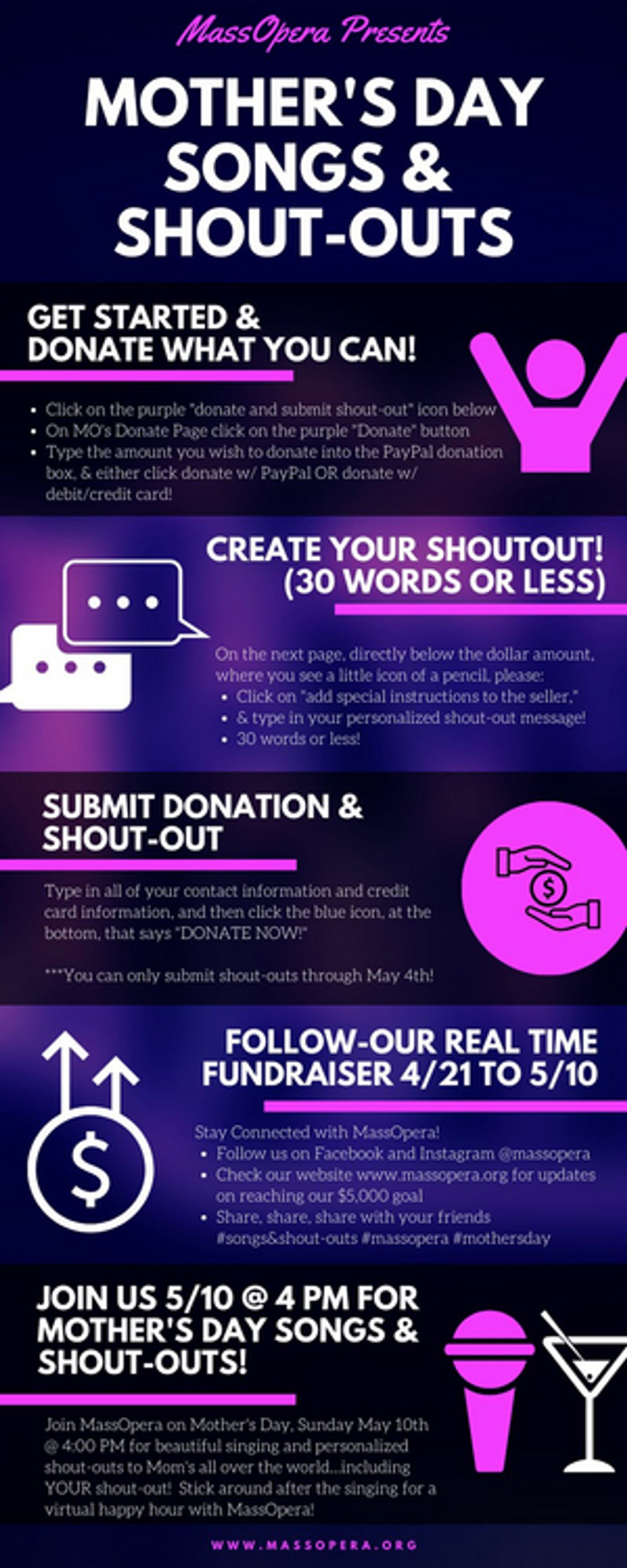 MassOpera Will Present a Virtual Mother's Day Fundraising Concert  Image