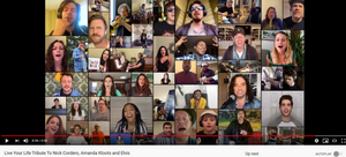 VIDEO: Theater Community Creates Virtual Cover of LIVE YOUR LIFE As Tribute To Fighting Nick Cordero VIDEO: Theater Community Creates Virtual Cover of LIVE YOUR LIFE As Tribute To Fighting Nick Cordero Image