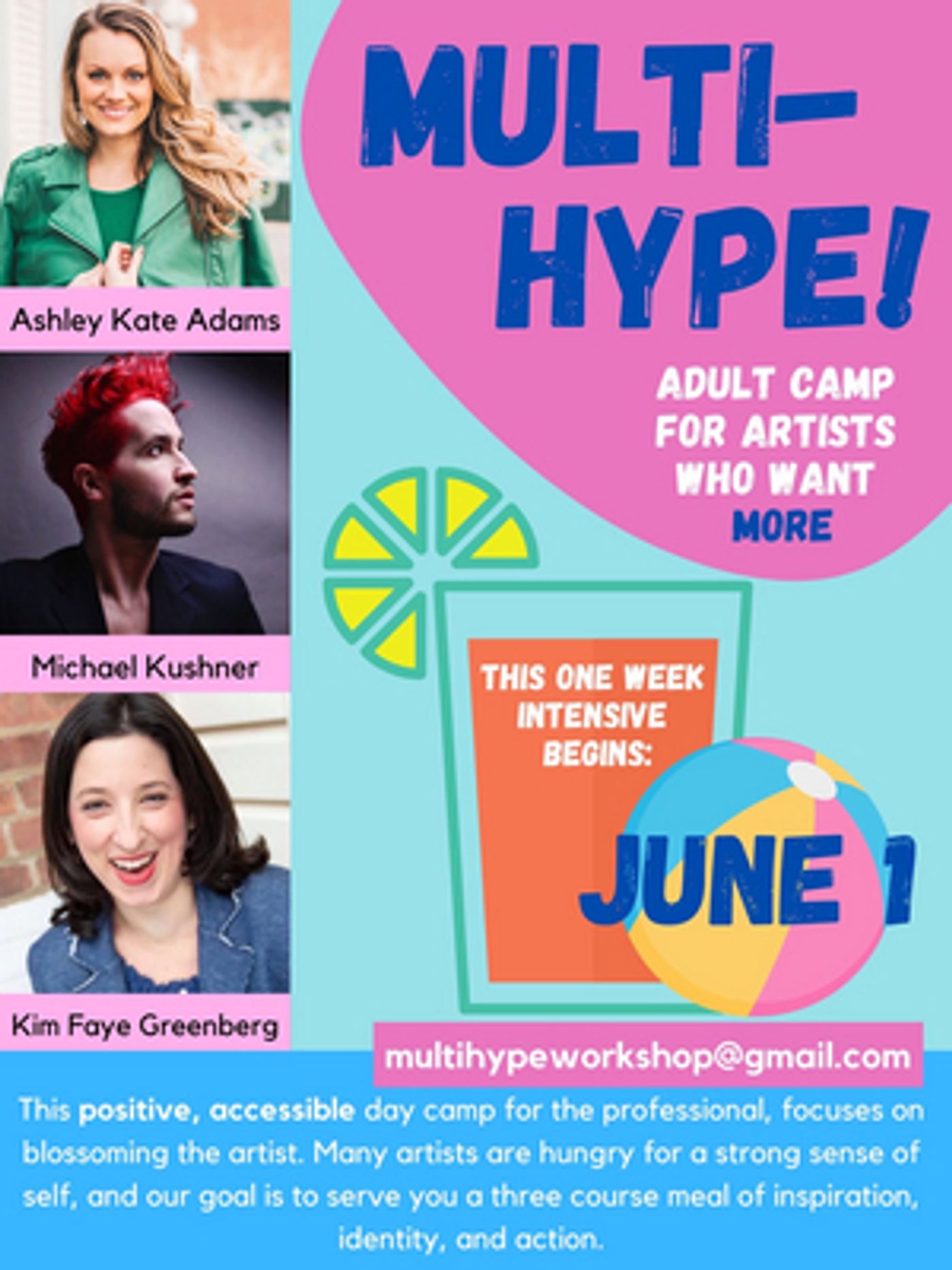 Ashley Kate Adams, Michael Kushner, and Kimberly Faye Greenberg Join Forces For New Class For The Professional Artist Ashley Kate Adams, Michael Kushner, and Kimberly Faye Greenberg Join Forces For New Class For The Professional Artist Image