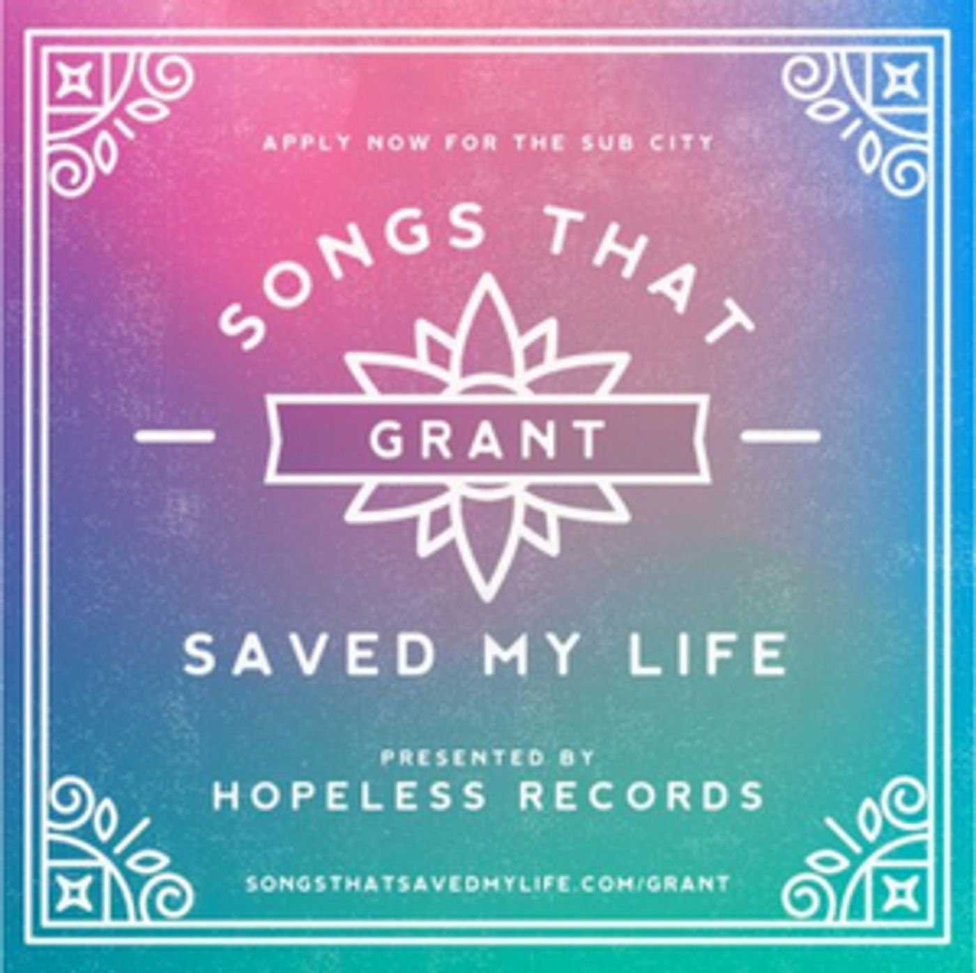 Hopeless Records and Sub City Announce Annual 'Songs That Saved My Life' Grant Hopeless Records and Sub City Announce Annual 'Songs That Saved My Life' Grant Image