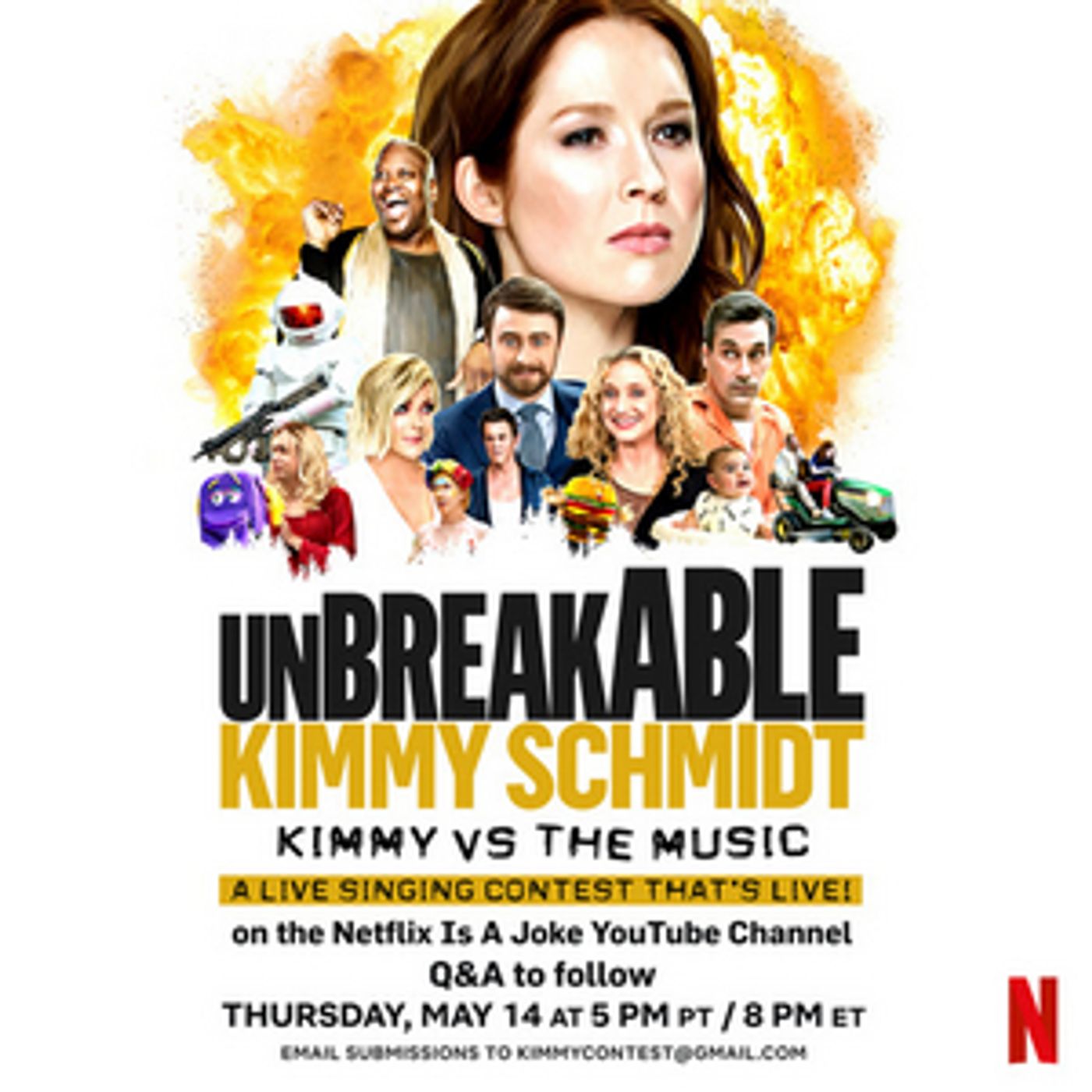 Netflix Announces UNBREAKABLE KIMMY SCHMIDT Live Fan Singing Contest Netflix Announces UNBREAKABLE KIMMY SCHMIDT Live Fan Singing Contest Image