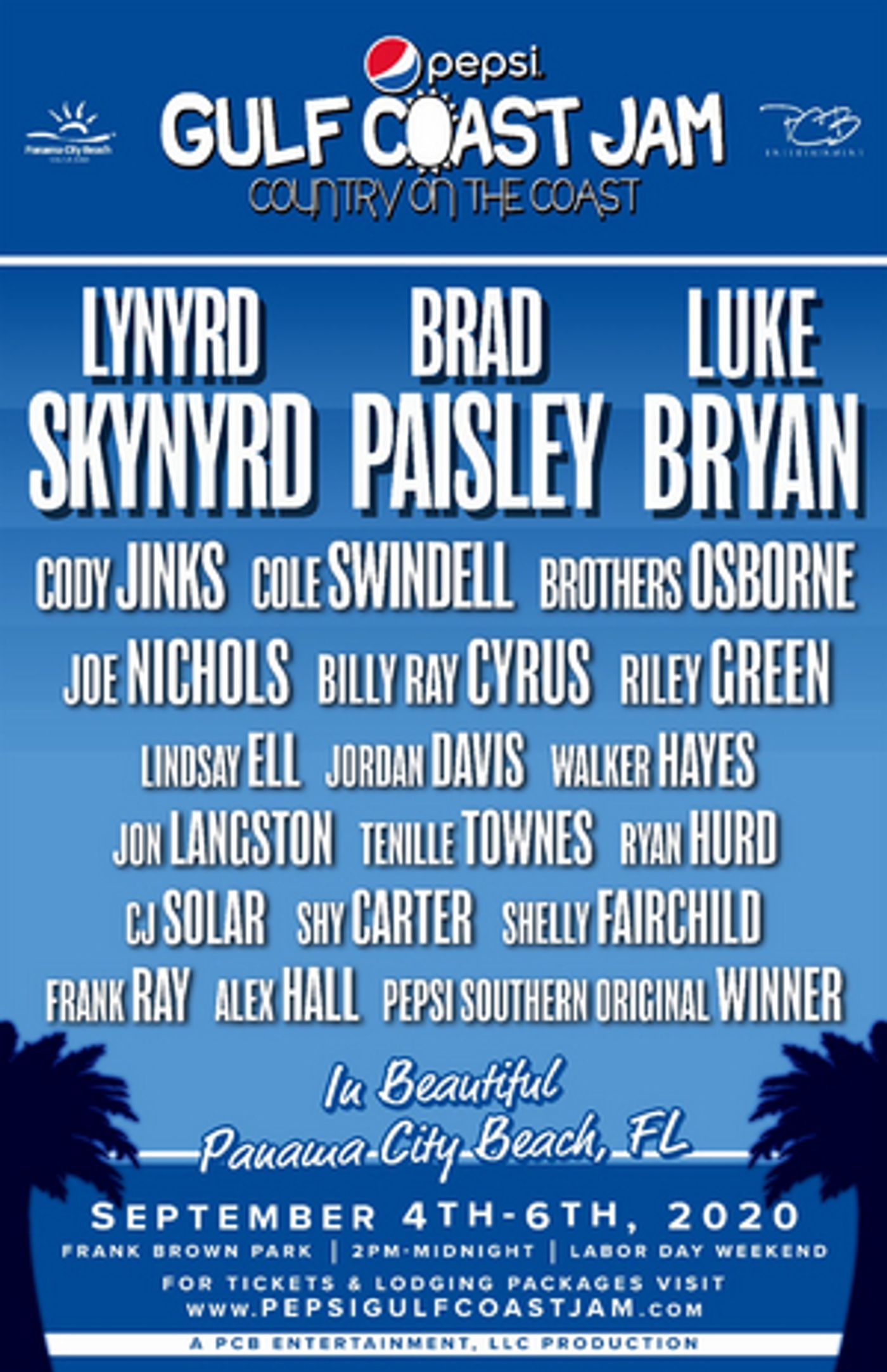 Pepsi Gulf Coast Jam Announces Full Lineup Pepsi Gulf Coast Jam Announces Full Lineup Image