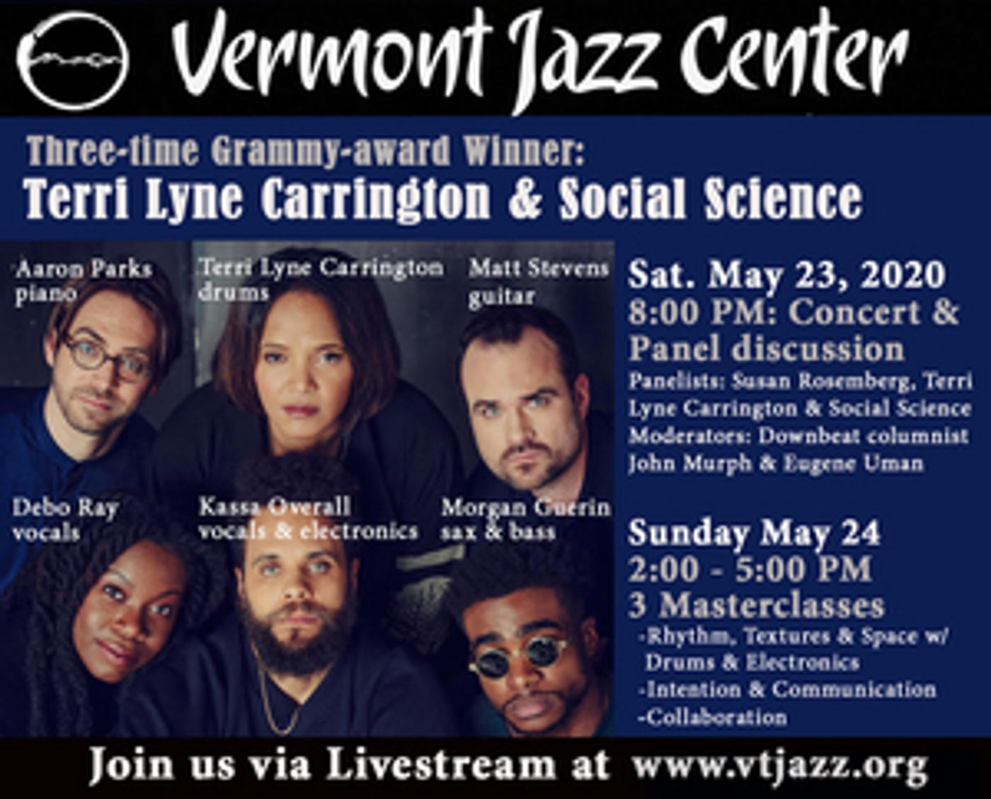 The Vermont Jazz Center to Present Live Stream Events Featuring Terri Lyne Carrington and Social Science  Image