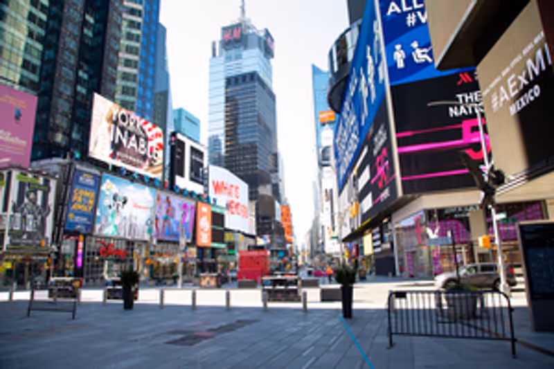 Times Square Billboards Will Go Dark on Wednesday in Support of Restaurants, Hospitality Businesses, and Non-Profits Image